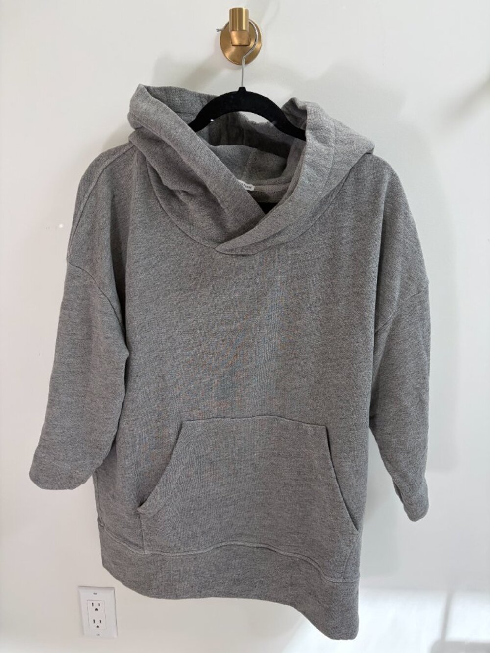 James Perse Oversized 3/4 Sleeve Sweatshirt